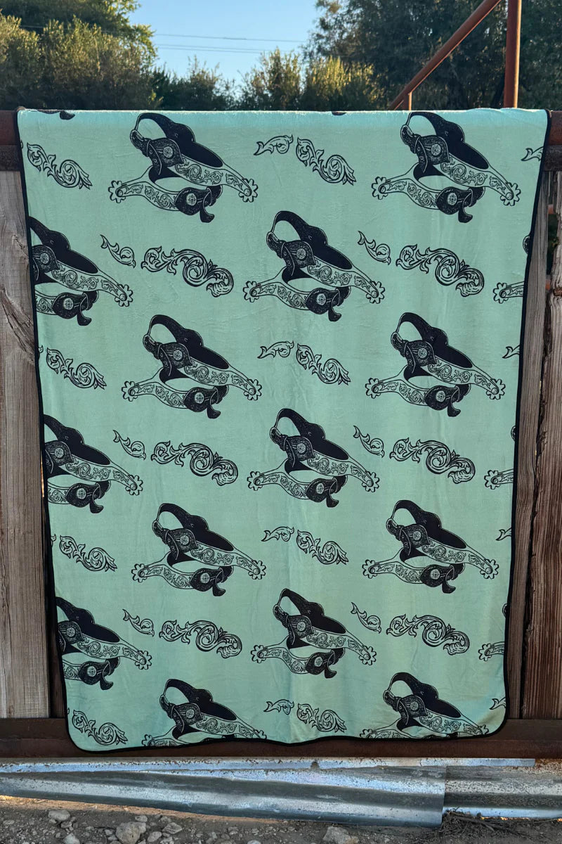 Sterling Kreek Boots & Burlap Blanket