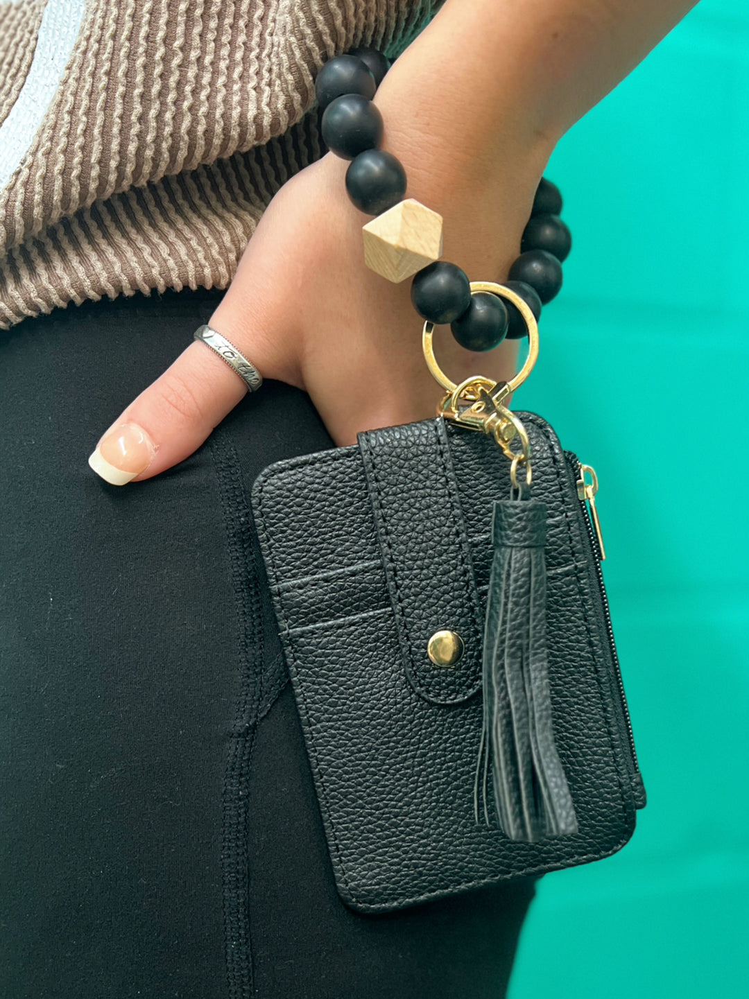 Bracelet Card Holder Wristlet Keychain - 8 Colors Available | gussieduponline