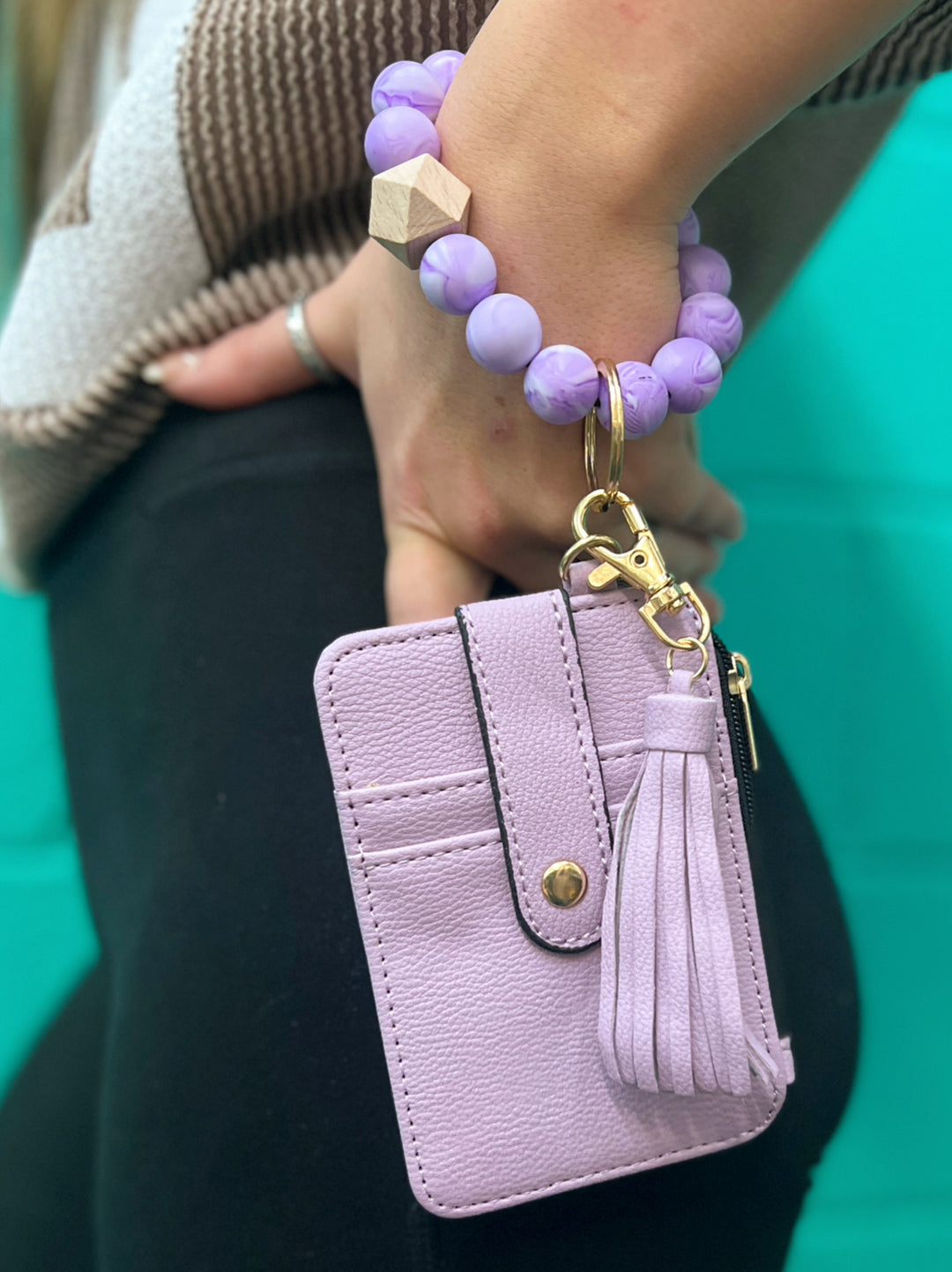 Bracelet Card Holder Wristlet Keychain - 8 Colors Available | gussieduponline