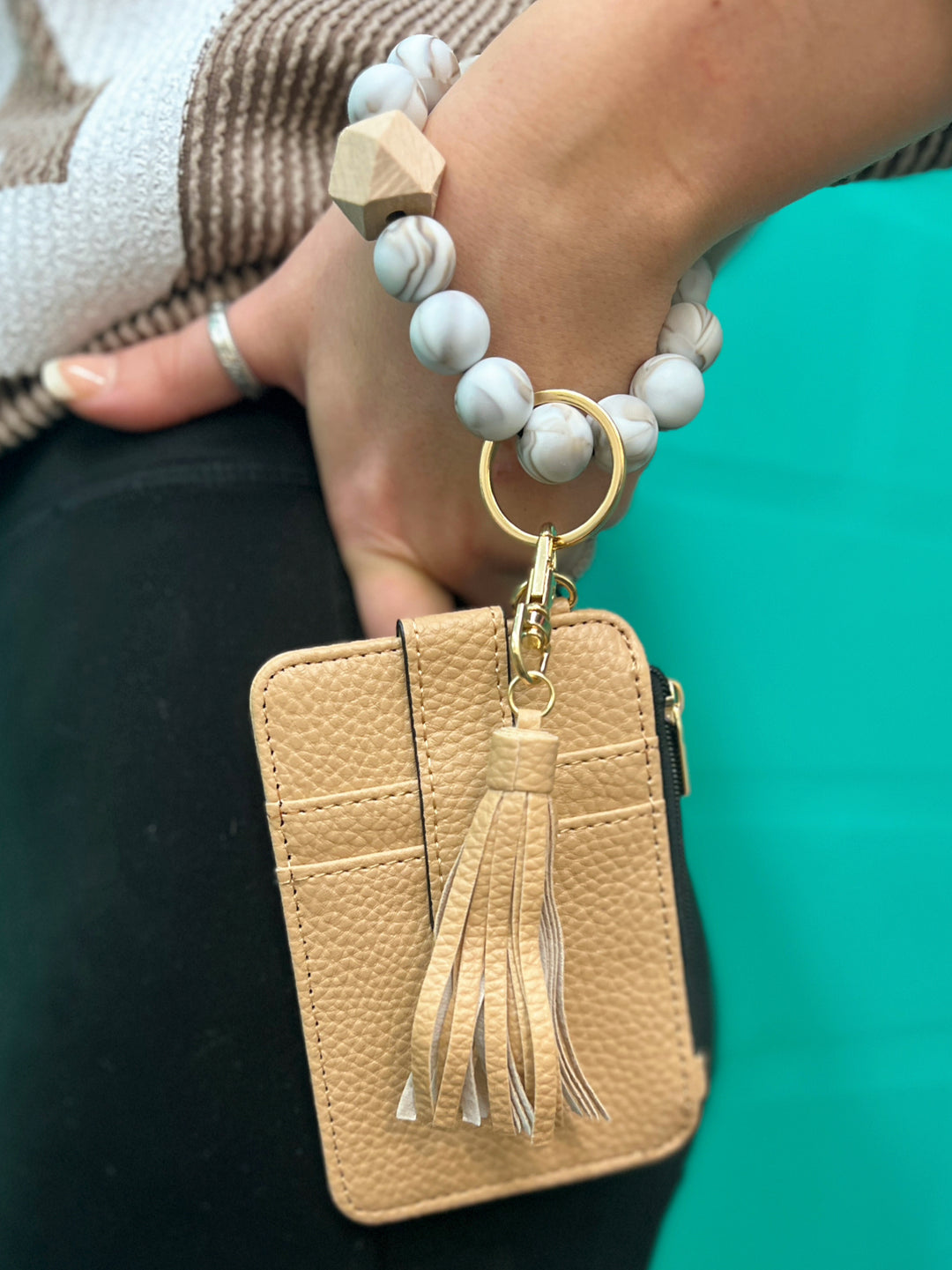 Bracelet Card Holder Wristlet Keychain - 8 Colors Available | gussieduponline