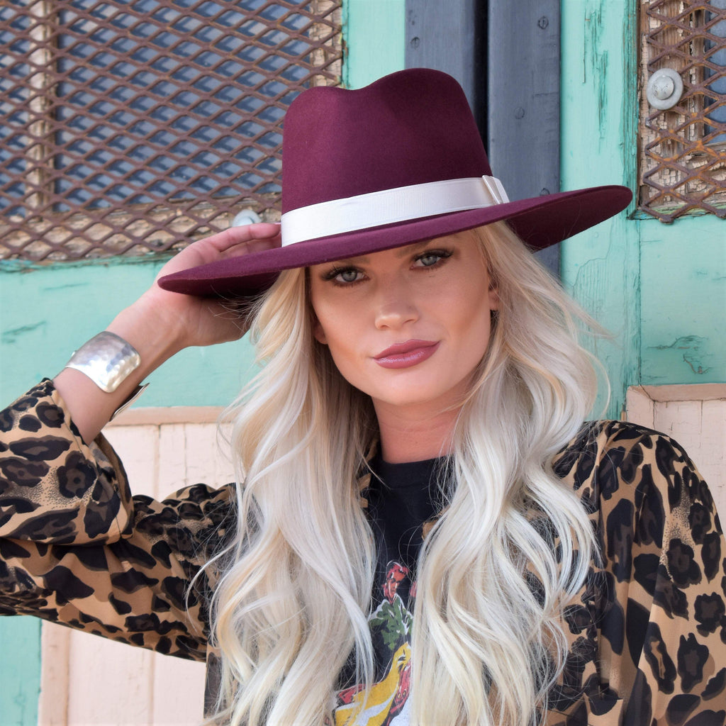 Burgundy Tip Your Hat | gussieduponline