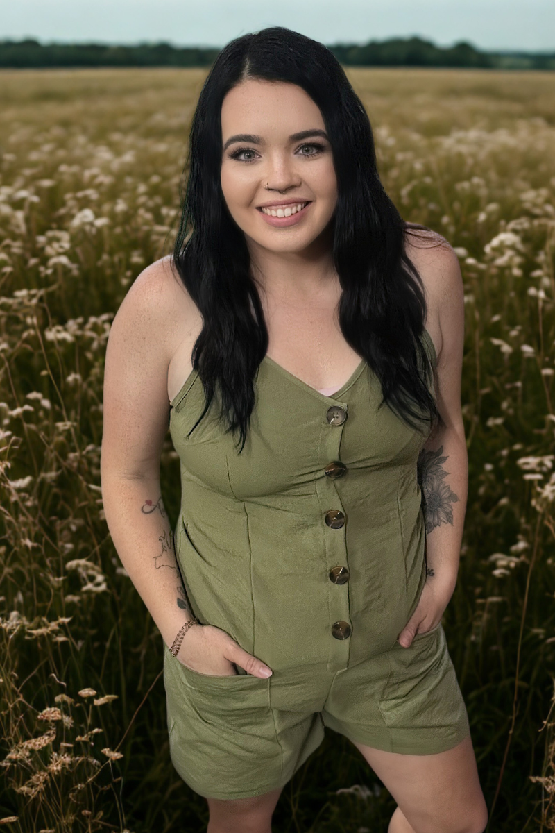 Button Front Pocket Romper- 2 Colors*
