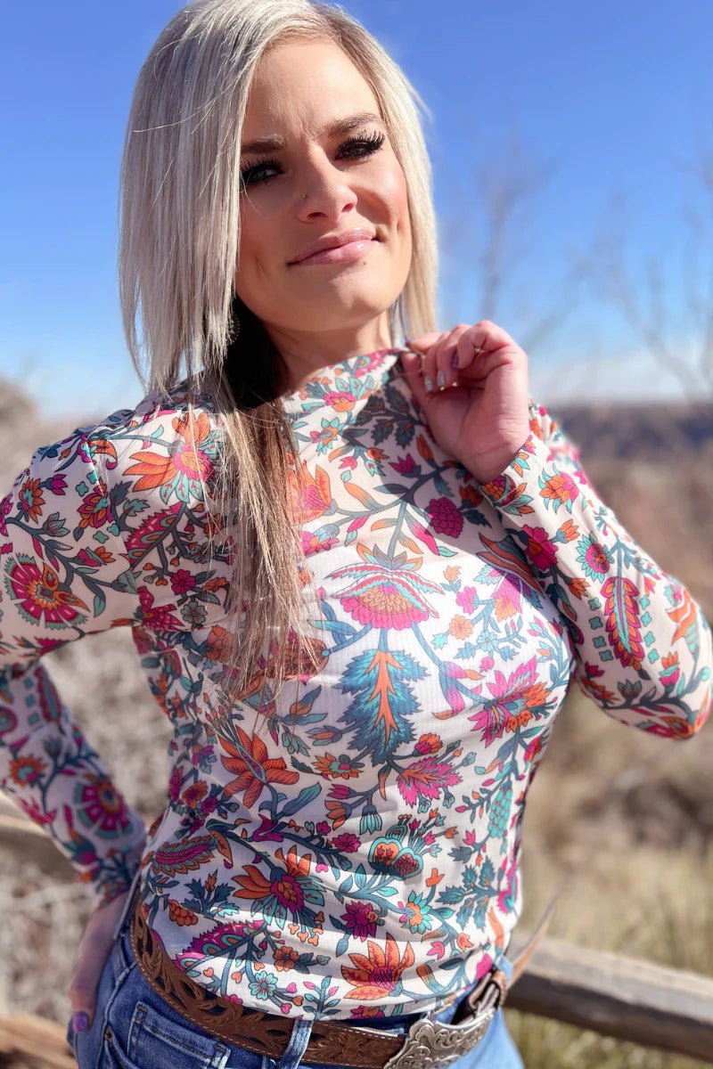 Buy Myself Flowers Mesh Top | gussieduponline