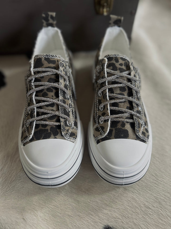 Can I Get An Aman Tan Leopard Sneakers