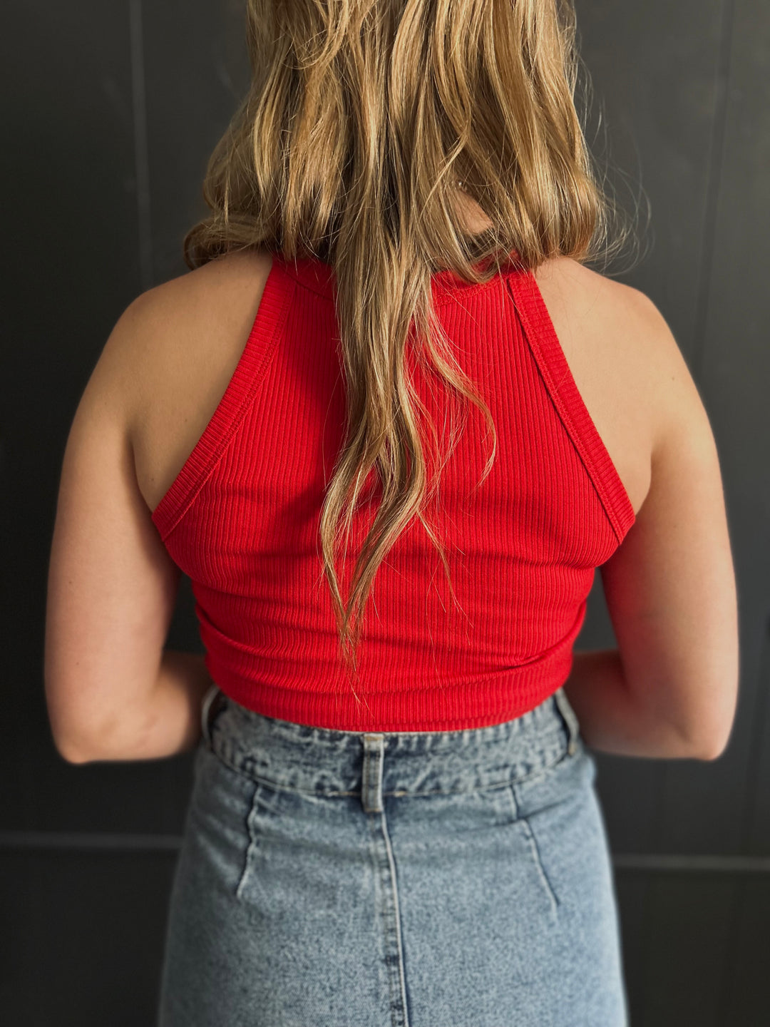 Cropped Sleeveless Knit Halter Top-5 Colors