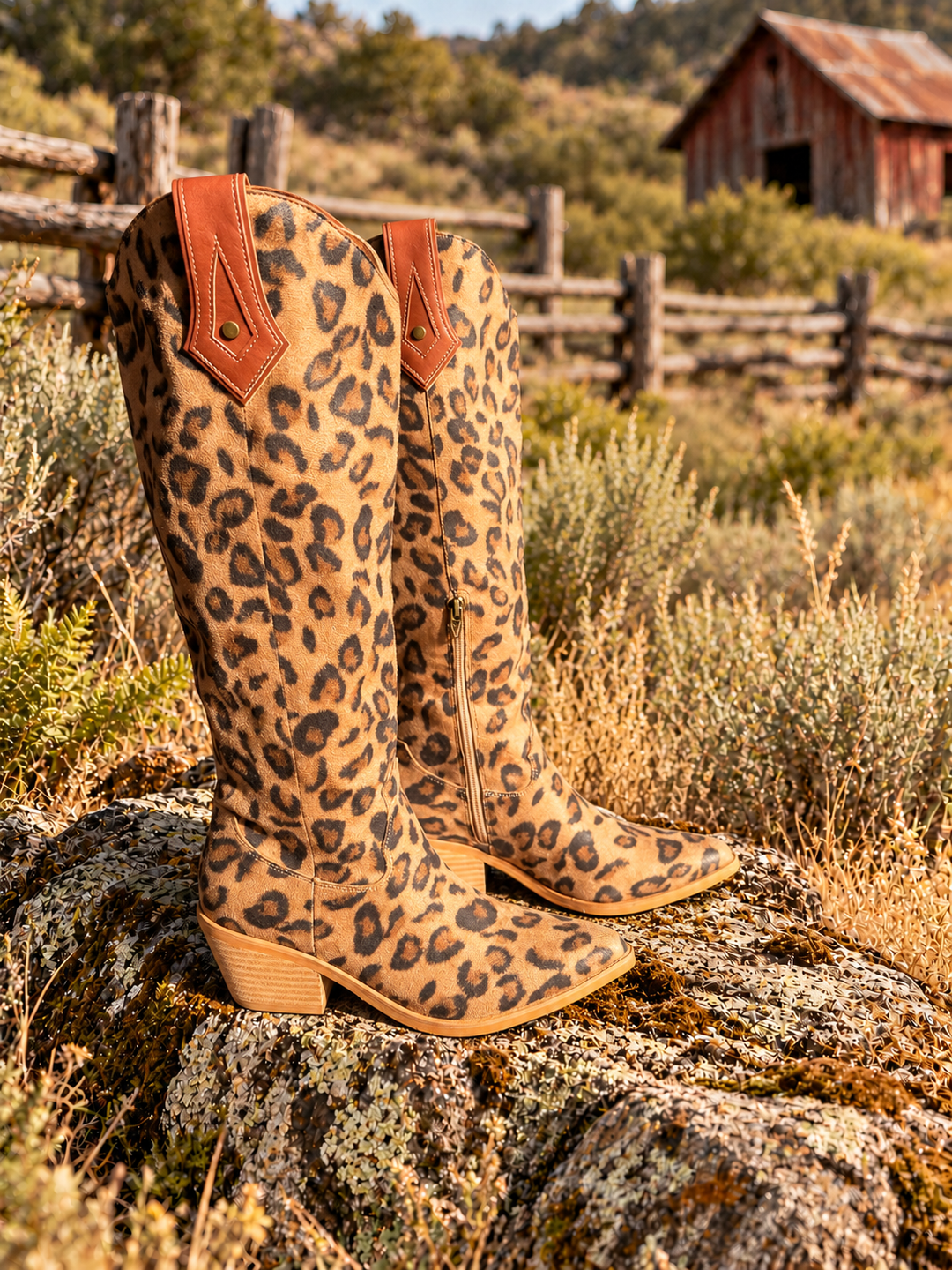 Giada Leopard Western Boots