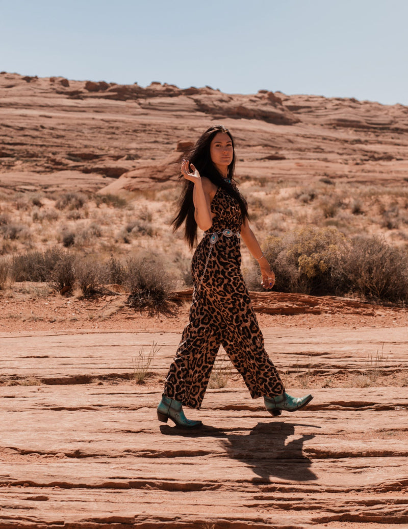 The Back Of The Leopard Jumpsuit*