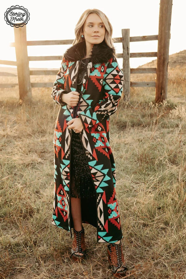 PLUS Azteca Knit Duster | gussieduponline