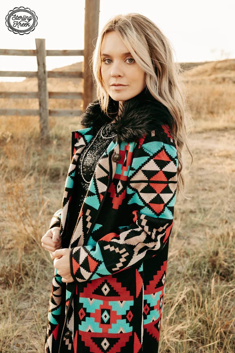 PLUS Azteca Knit Duster | gussieduponline