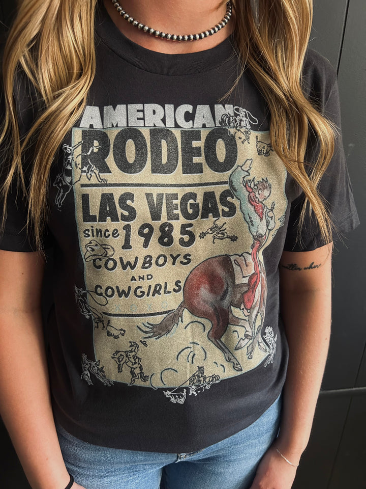 Dark Gray American Rodeo Vegas '85 Tee