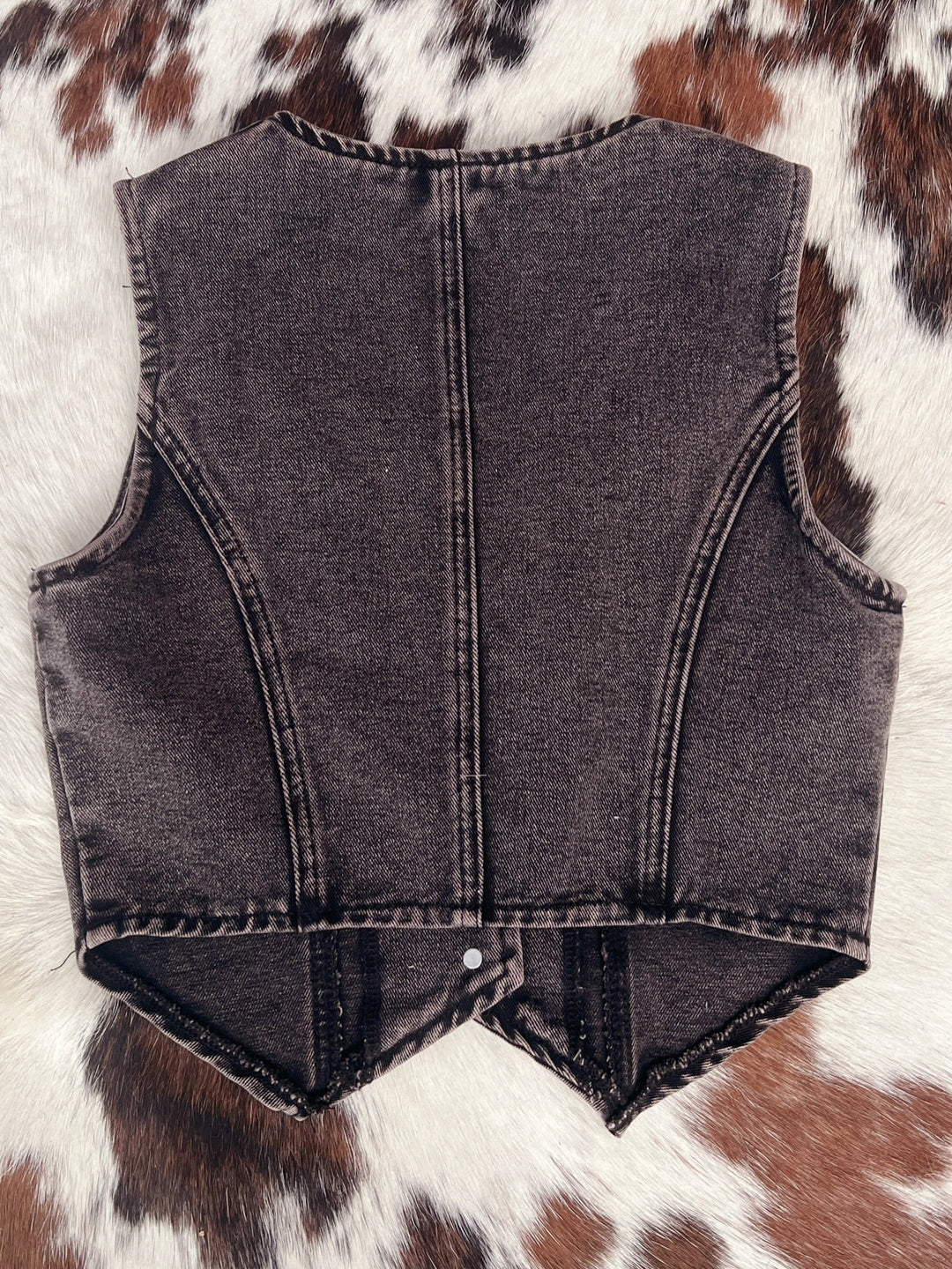 Denim Button Up Western Vest - 2 Colors | gussieduponline