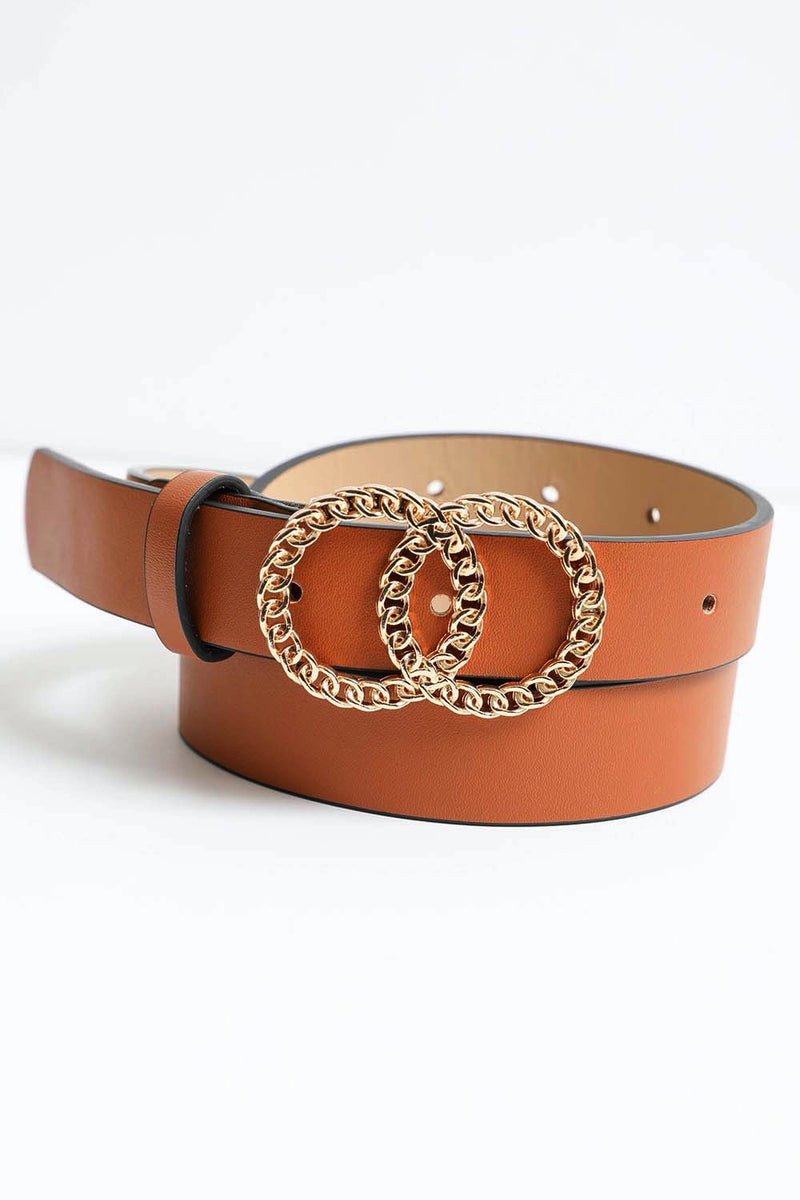 Double Chain Ring Buckle Belt