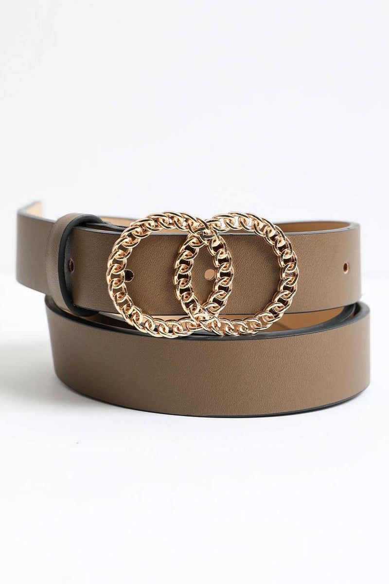Double Chain Ring Buckle Belt