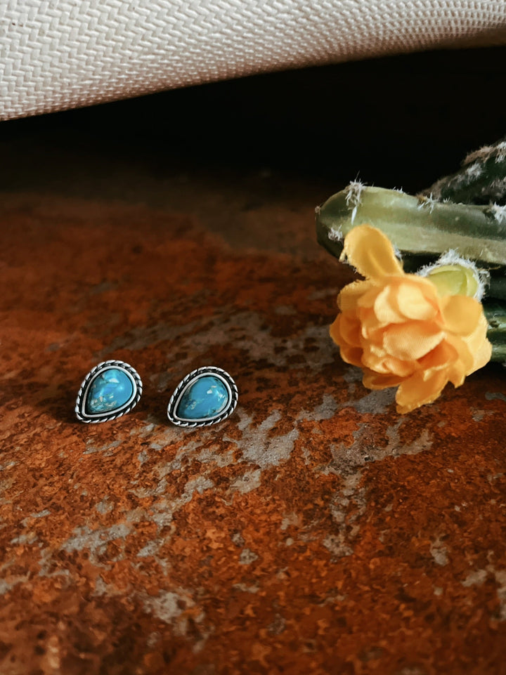 Drop Gemstone Stud Earrings | gussieduponline