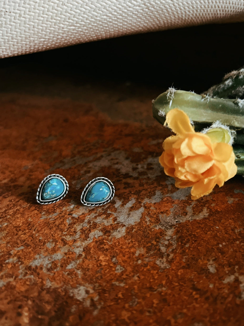 Drop Gemstone Stud Earrings | gussieduponline