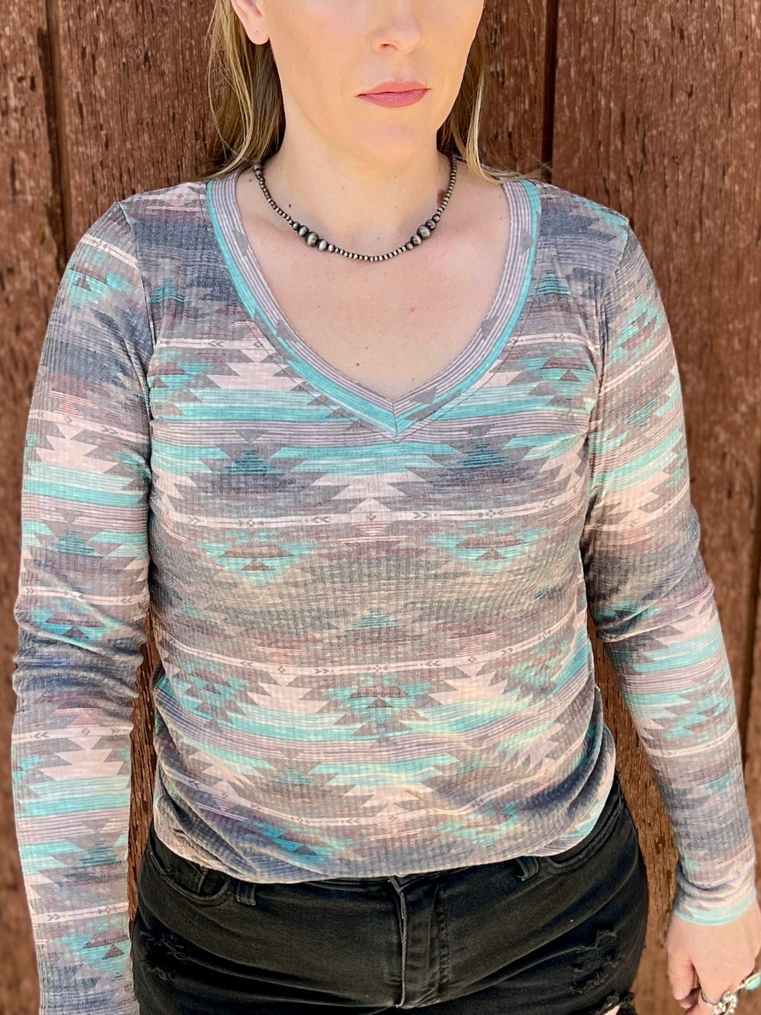 Burned Out Aztec Top | gussieduponline