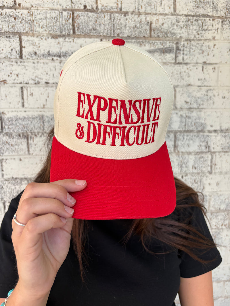 Expensive and Difficult Embroidered Trucker Hat
