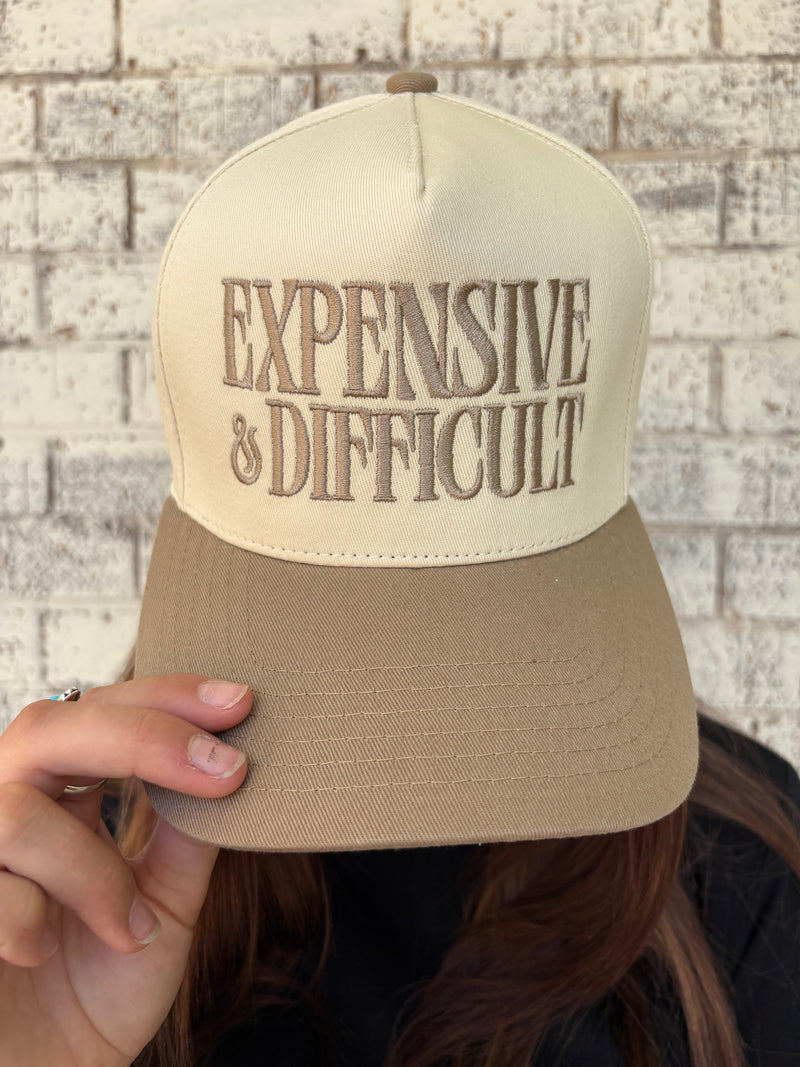 Expensive and Difficult Embroidered Trucker Hat