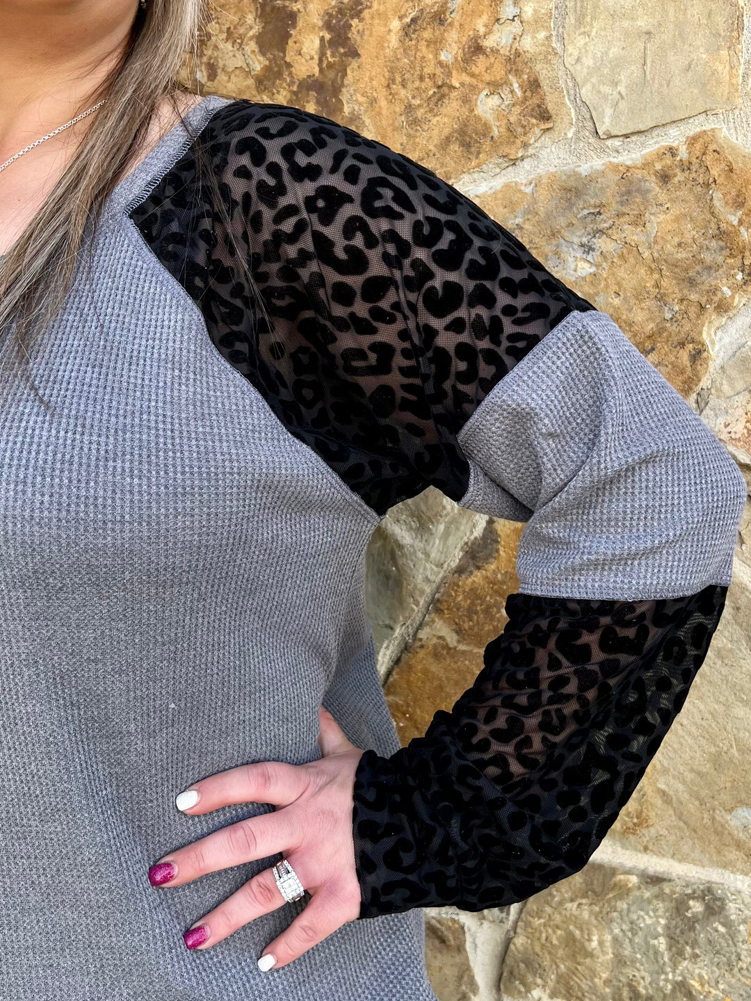 PLUS Sheerly Leopard Thermal Top-2 colors | gussieduponline