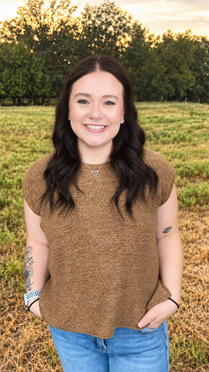 Oversized Crew Neck Sweater Vest- 4 colors