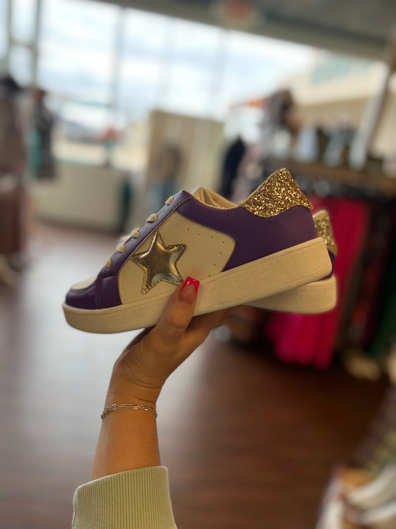 Miel Purple Gameday Sneakers | gussieduponline