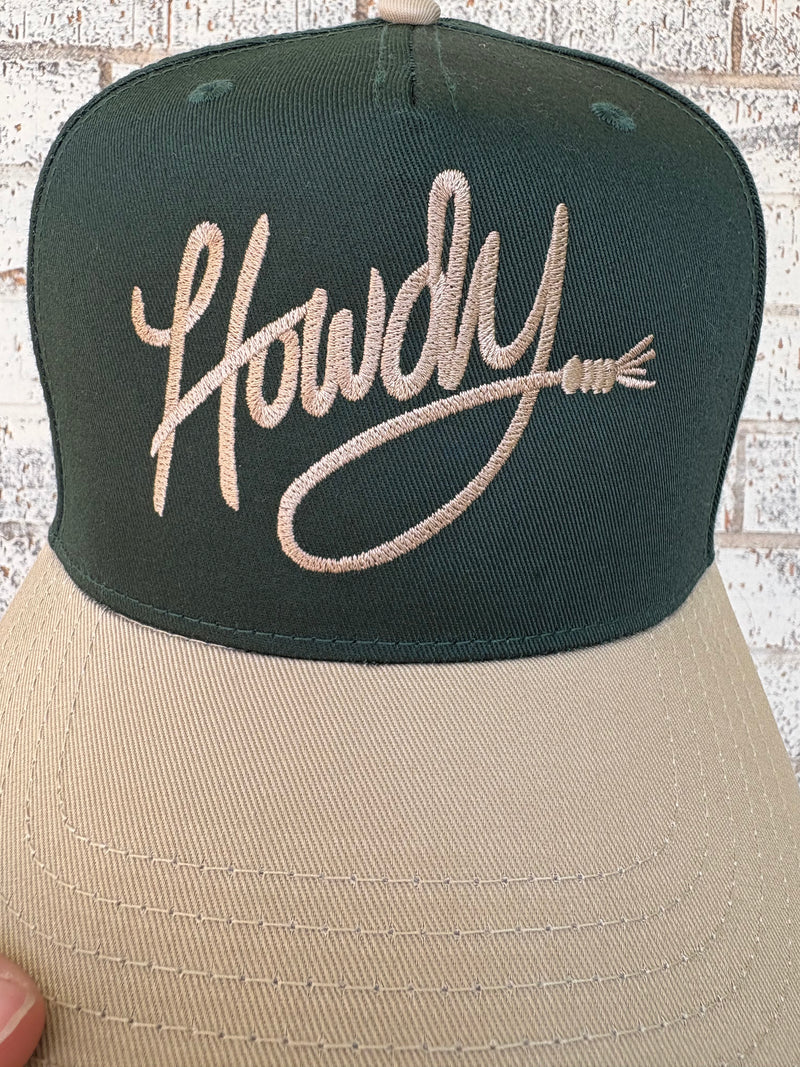 Howdy Embroidered Classic Two-Tone Trucker Hat