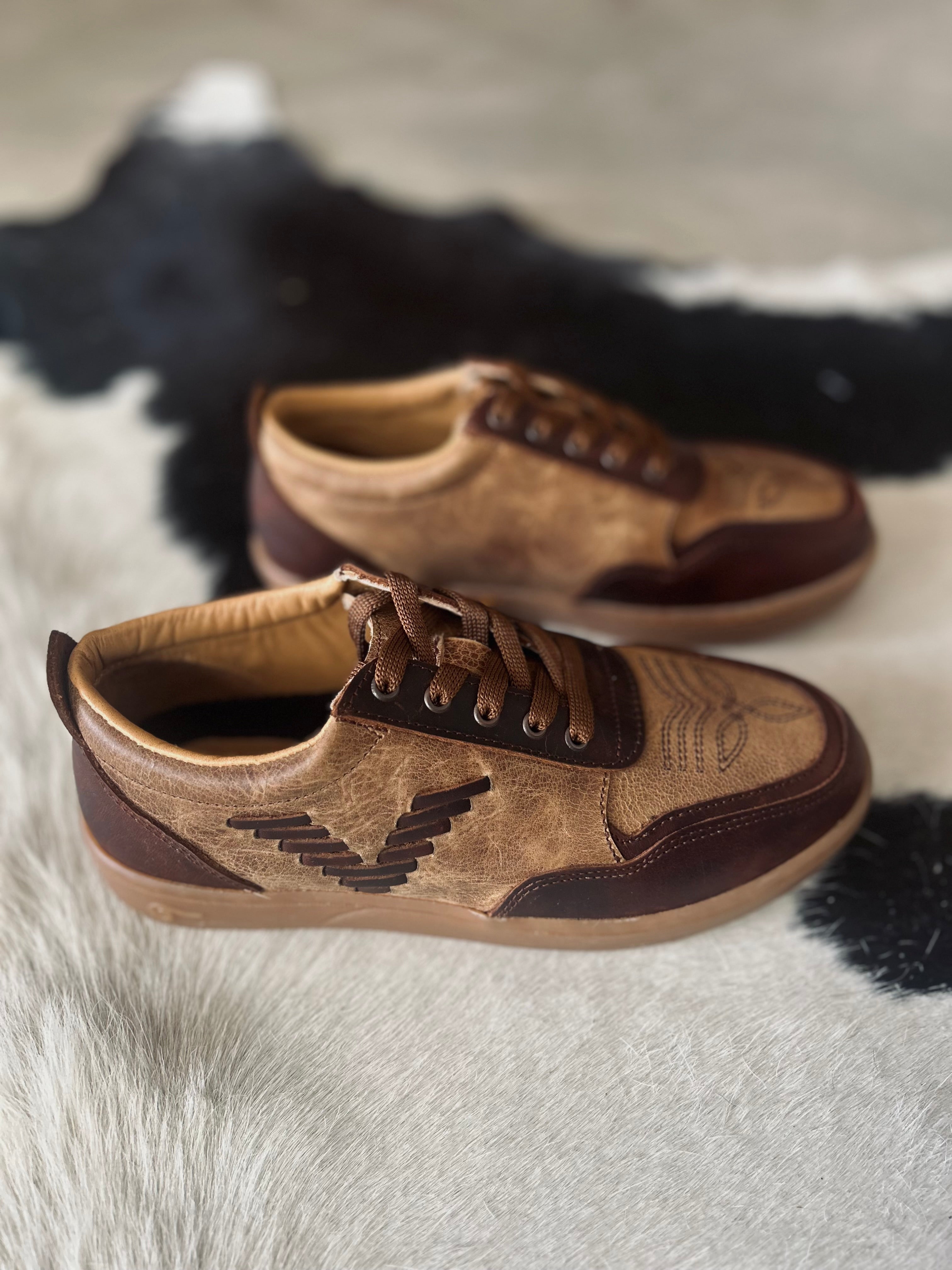 ジュカイン Shania Leather Tennis Shoe – Agave Sky