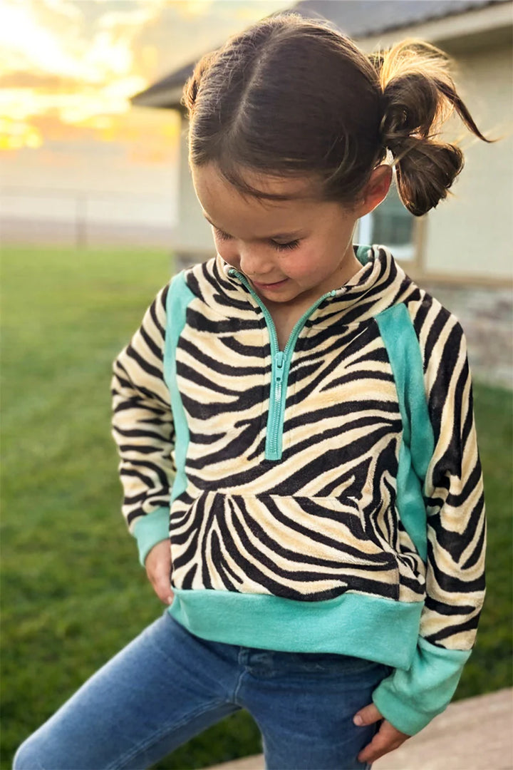 KIDS Sterling Kreek Desert Stripe Turquoise Pullover