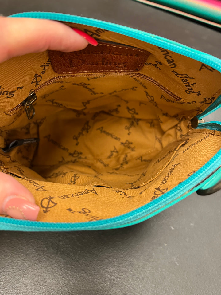 Darling Gardens of Turquoise Crossbody | gussieduponline