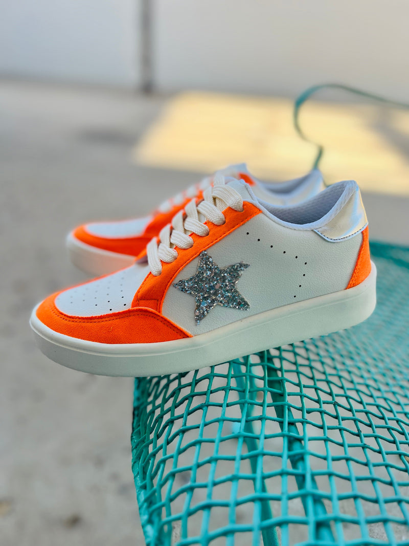 Orange Game Day Sneakers | gussieduponline