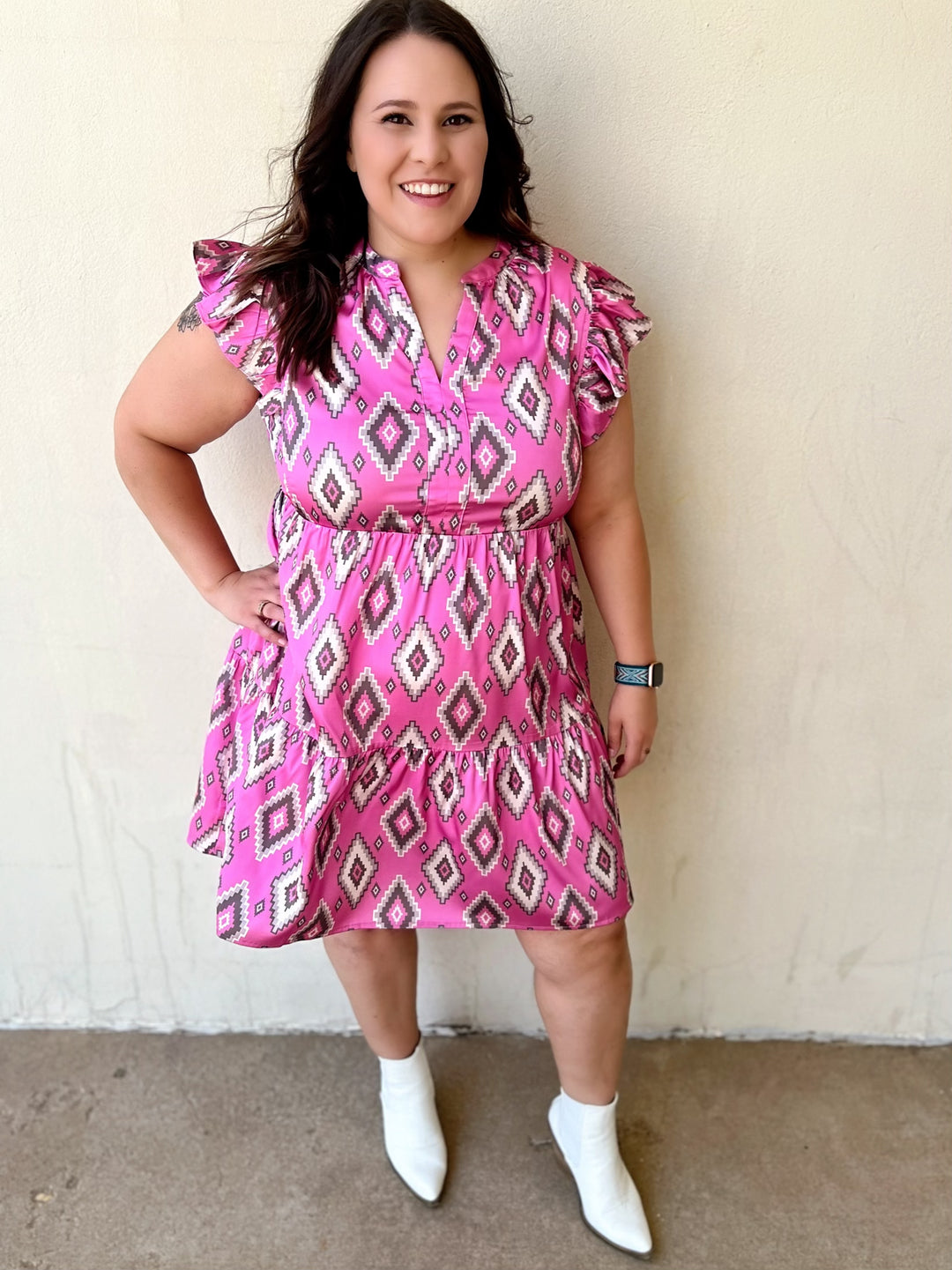 PLUS Sterling Kreek Needed Me Pink Dress | gussieduponline