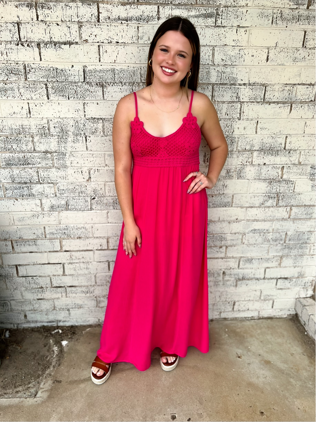 Don't Fuchsia Around With Me Maxi Dress | gussieduponline