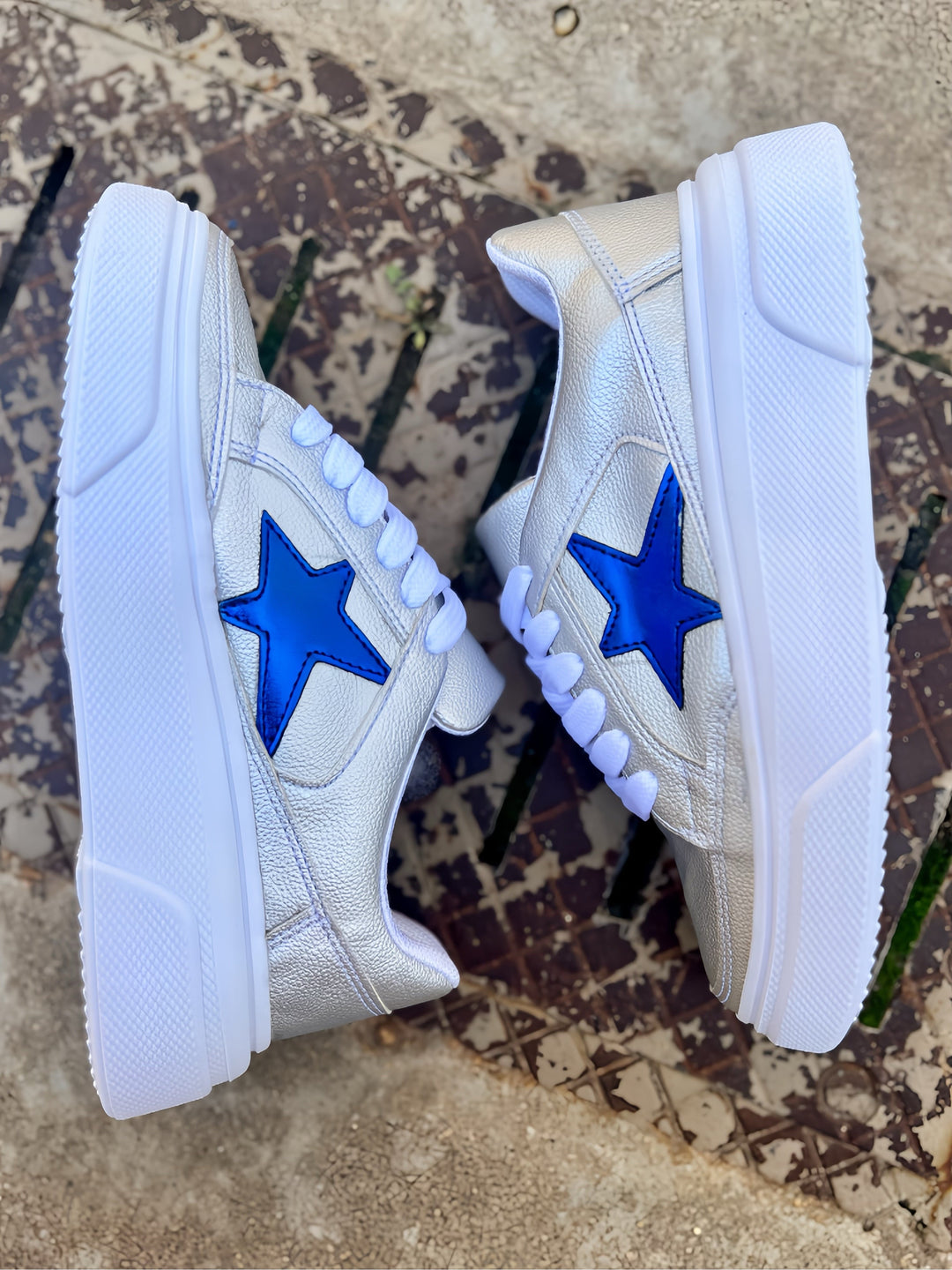 Silver Make Ya Holla' Sneakers | gussieduponline