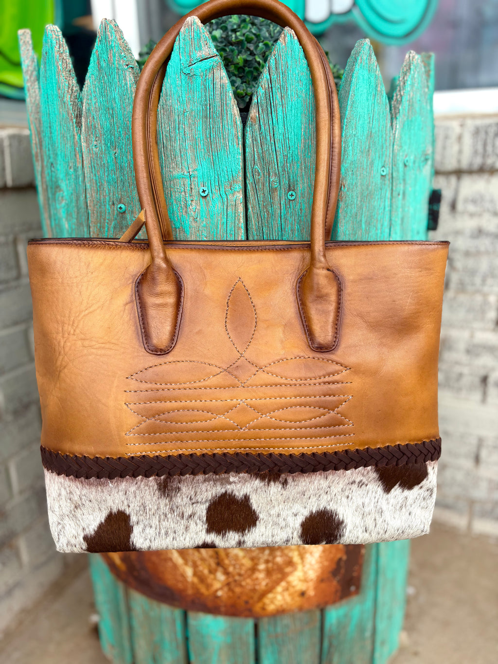 American Darling Cow Town Genuine Leather Bag