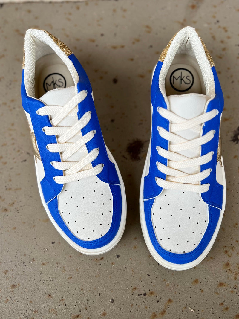 Blue Game Day Sneakers | gussieduponline