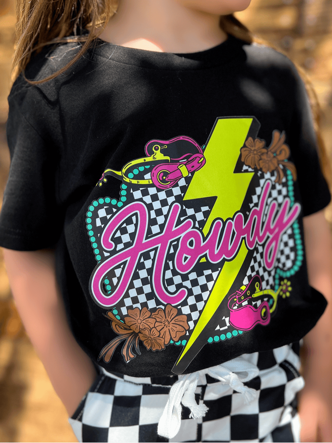 KIDS Howdy Thunderbolt Western Graphic Tee | gussieduponline