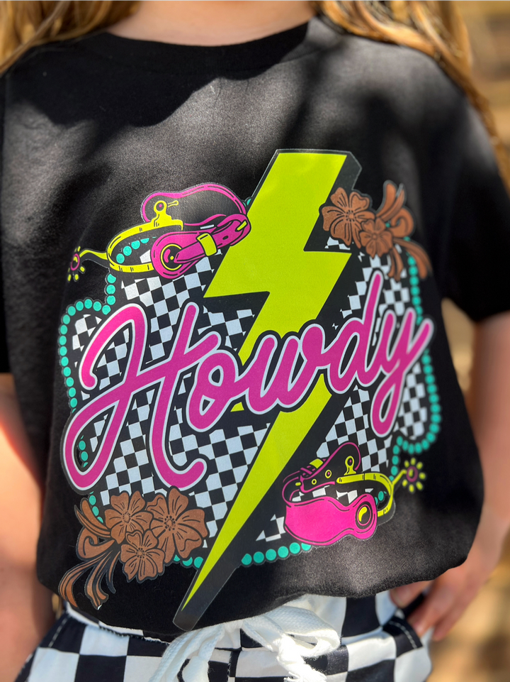 KIDS Howdy Thunderbolt Western Graphic Tee | gussieduponline