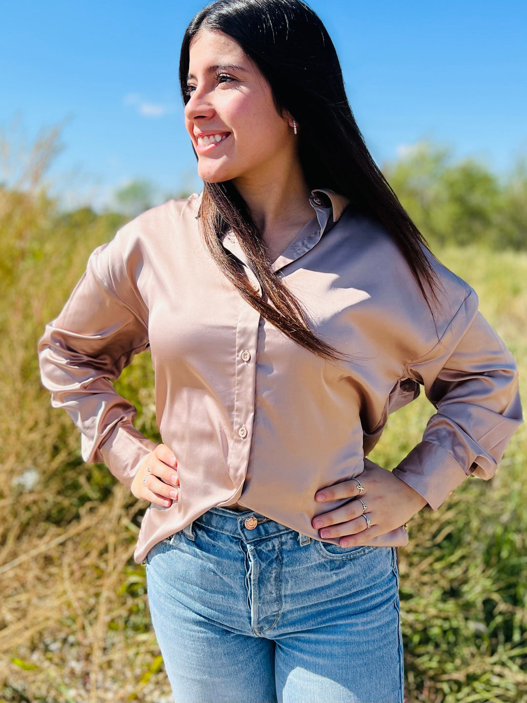 Sophisticatedly Casual Satin Button Ups- 4 Colors | gussieduponline