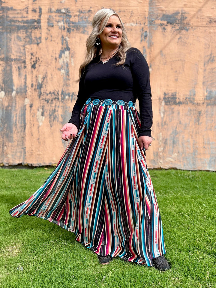 PLUS Serape Kreek Maxi Skirt | gussieduponline
