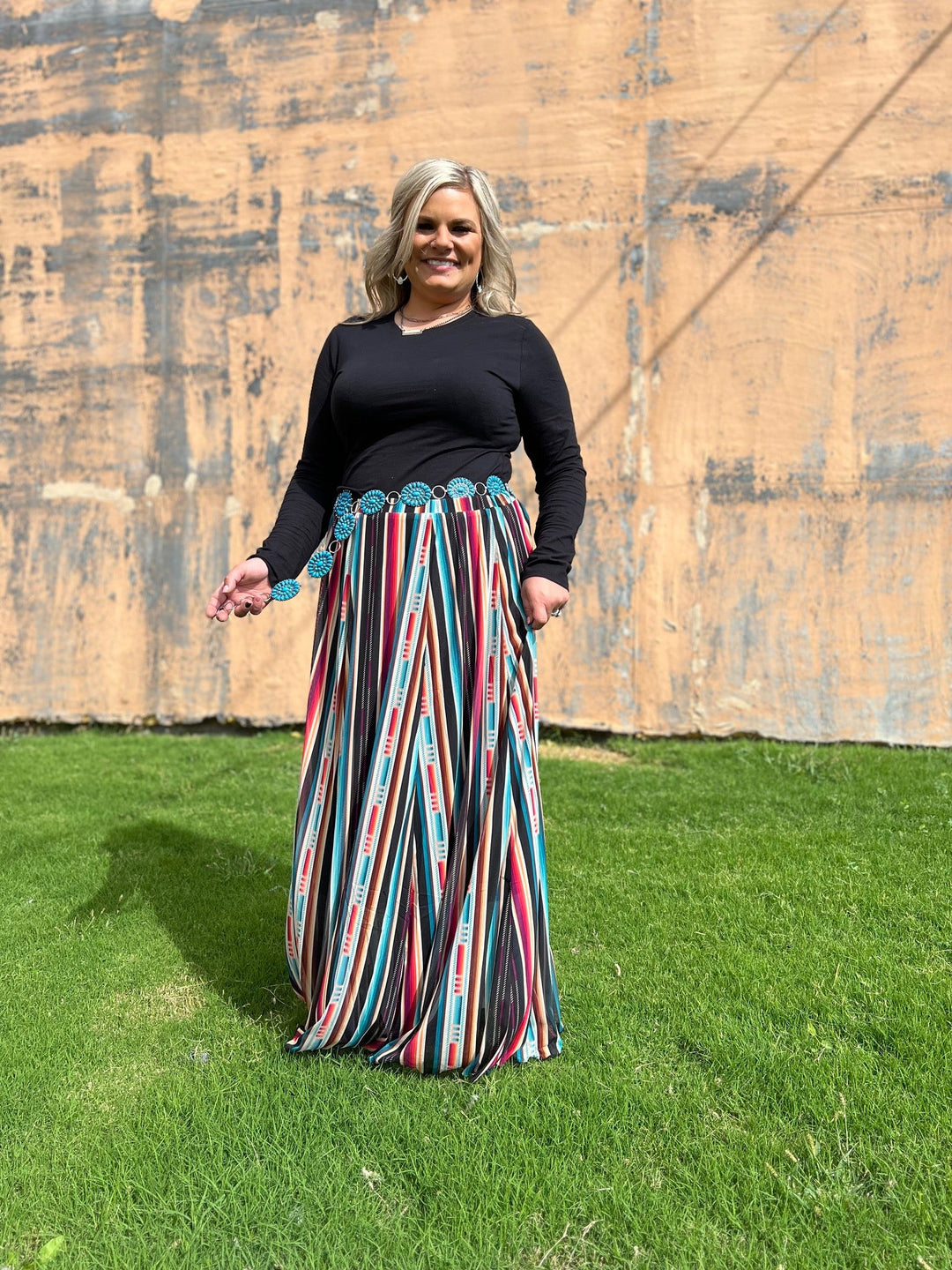 PLUS Serape Kreek Maxi Skirt | gussieduponline
