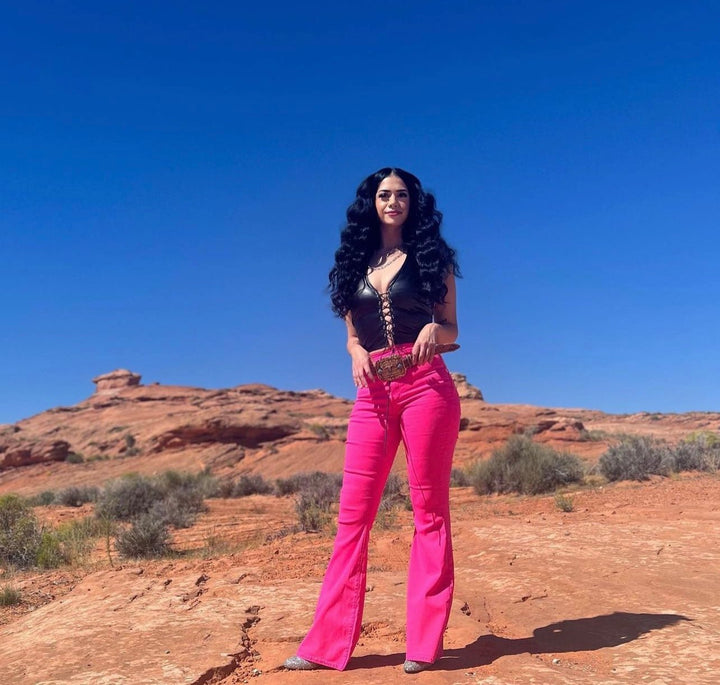 Bubble Yum Pink Bell Bottoms | gussieduponline