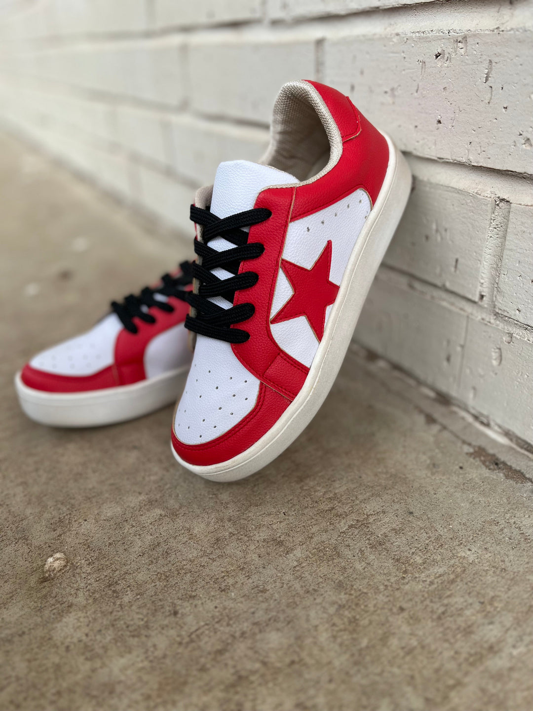 Red & Black Game Day Sneakers | gussieduponline