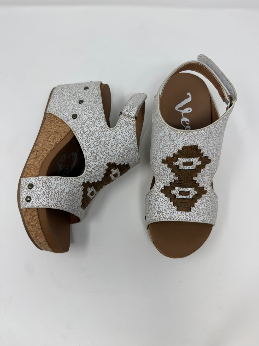 Very G  Hana Tan Aztec Print Wedges