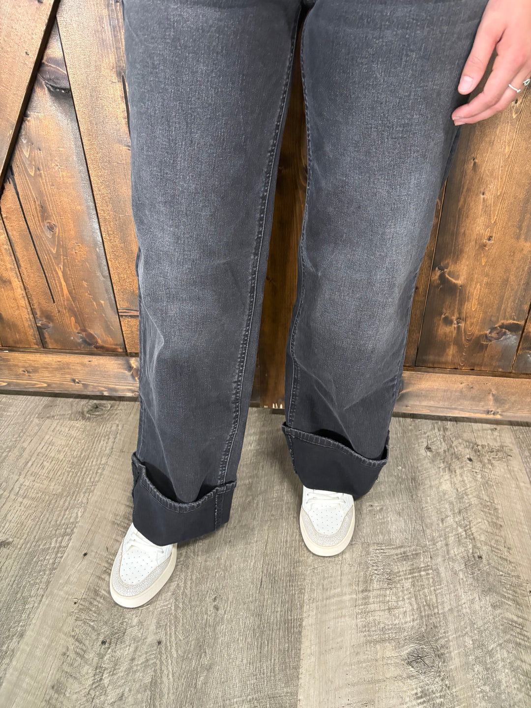 Vervet Black Low Rise Baggy Wide Leg Jeans