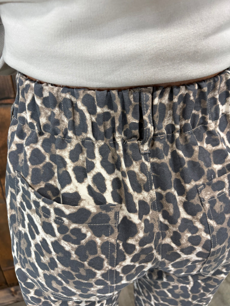 Leopard Relaxed Fit Straight Leg Pants