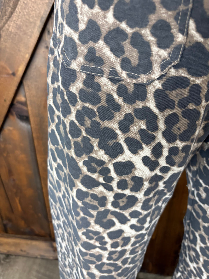 Leopard Relaxed Fit Straight Leg Pants