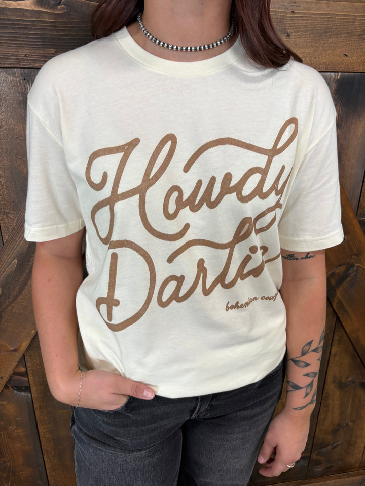Howdy Darlin Cream Graphic Tee