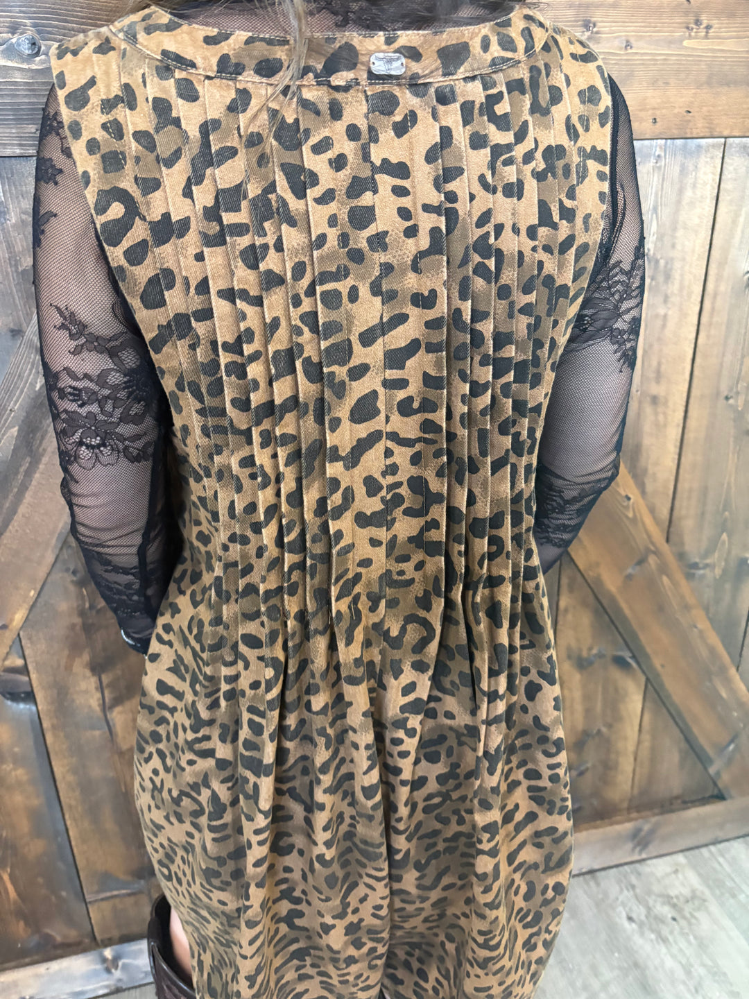 L&B Leopard Print Denim Romper