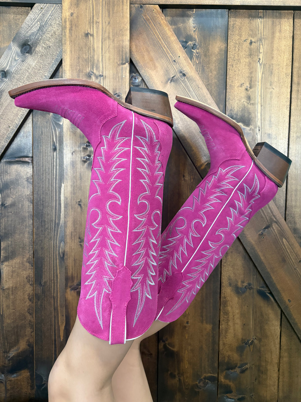 Tanner Mark Women's Hot Pink Suede Boots