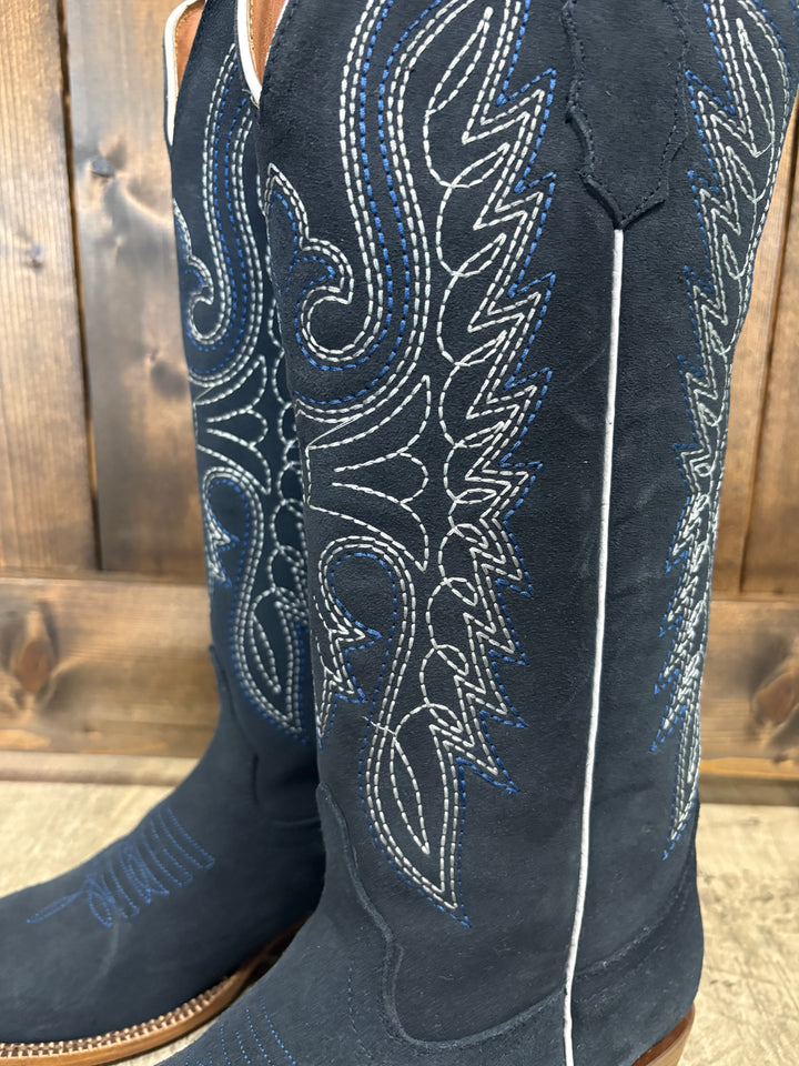 Tanner Mark Women's Navy Blue Suede Boots